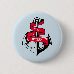 Badge Rond 5 Cm Ancre