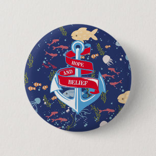 Badge Rond 5 Cm Ancre