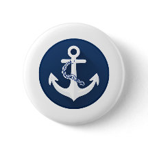 Ancre Nautionique Voile Bateau Blanc Bleu Marine