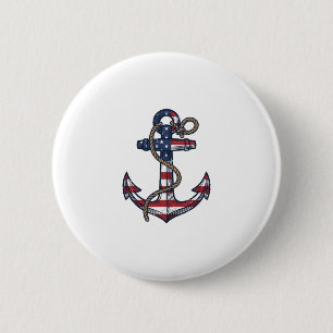 Badge Rond 5 Cm Ancre Patriotique Design Vectoriel Vintage_1