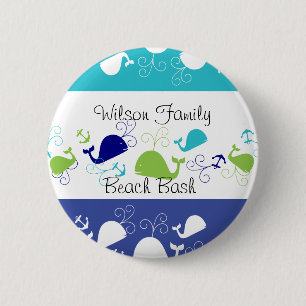Badge Rond 5 Cm Ancres-à-la-baleine