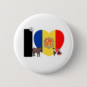 Badge Rond 5 Cm Andorran pride - For real Andorrans!
