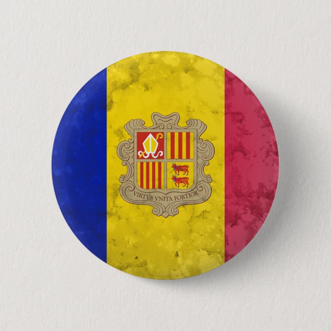 Badge Rond 5 Cm Andorre (Devant)