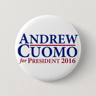 Badge Rond 5 Cm Andrew Cuomo pour le président 2016 bouton