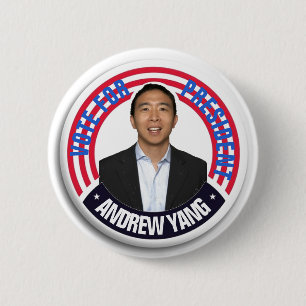 Badge Rond 5 Cm Andrew Yang pour le président 2020