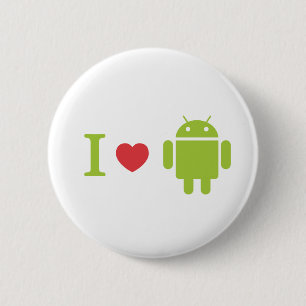 Badge Rond 5 Cm Androïde du coeur I