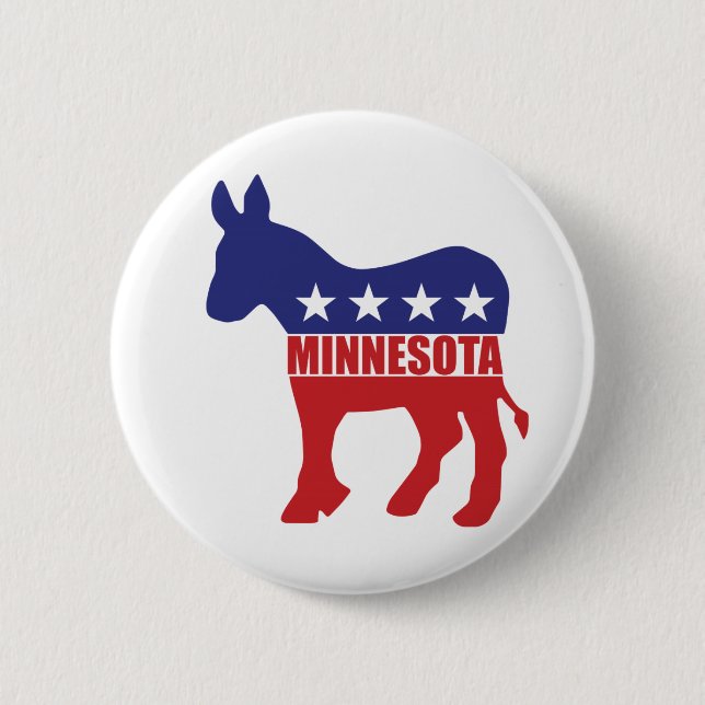 Badge Rond 5 Cm Âne du Minnesota Démocrate (Devant)