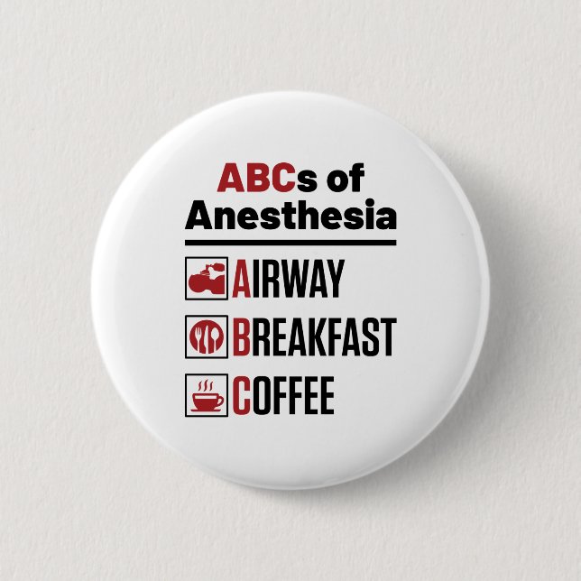 Badge Rond 5 Cm Anesthesiologist Anesthesiology Doctor Nurse Funny (Devant)