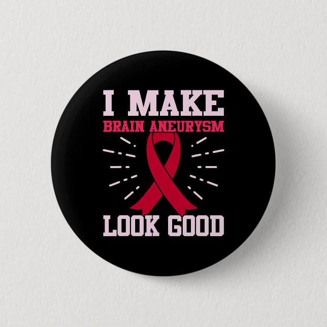 Badge Rond 5 Cm Aneurysme apparence bonne conscience Mois support  (Devant)