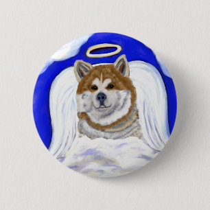 Badge Rond 5 Cm Ange Akita