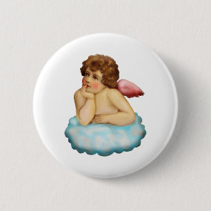 Badge Rond 5 Cm ange antique cherub