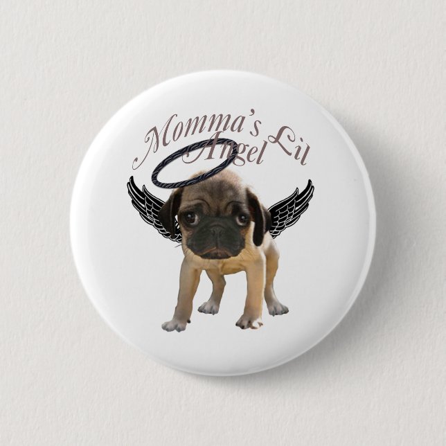 Badge Rond 5 Cm Ange de carlin de bébé (Devant)