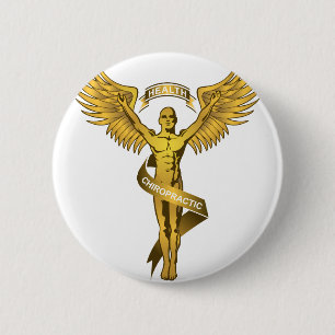 Badge Rond 5 Cm Ange de chiropractie