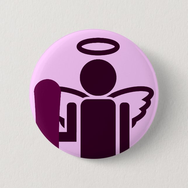 Badge Rond 5 Cm ange de conseil. (Devant)