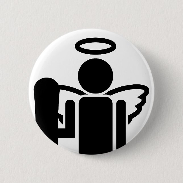 Badge Rond 5 Cm ange de conseil. (Devant)