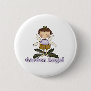 Badge Rond 5 Cm Ange de jardin