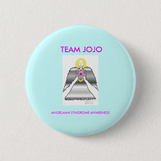 Badge Rond 5 Cm ange de jojos, ÉQUIPE JOJO, SYNDROME d'ANGELMAN