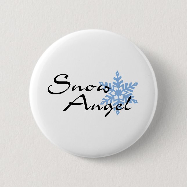 Badge Rond 5 Cm Ange de neige (Devant)