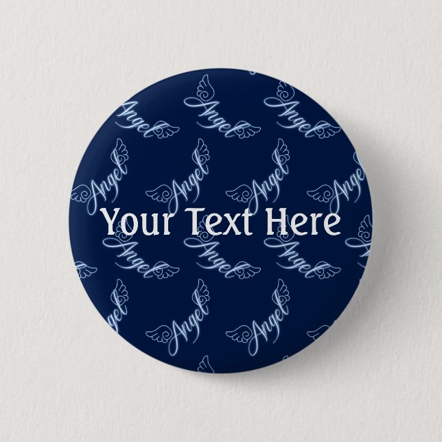 Badge Rond 5 Cm Ange Falln Avec Ailes (Devant)