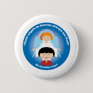 Badge Rond 5 Cm Ange gardien