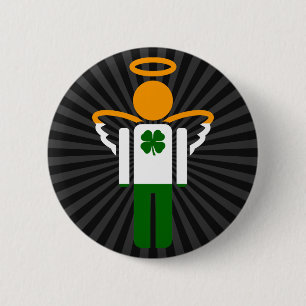 Badge Rond 5 Cm ange irlandais.