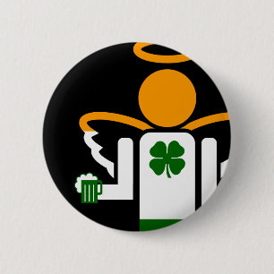 Badge Rond 5 Cm ange irlandais.