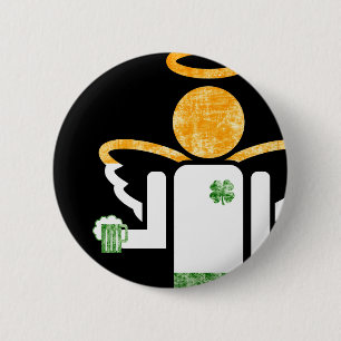 Badge Rond 5 Cm ange irlandais.