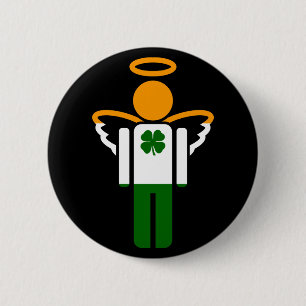 Badge Rond 5 Cm ange irlandais.