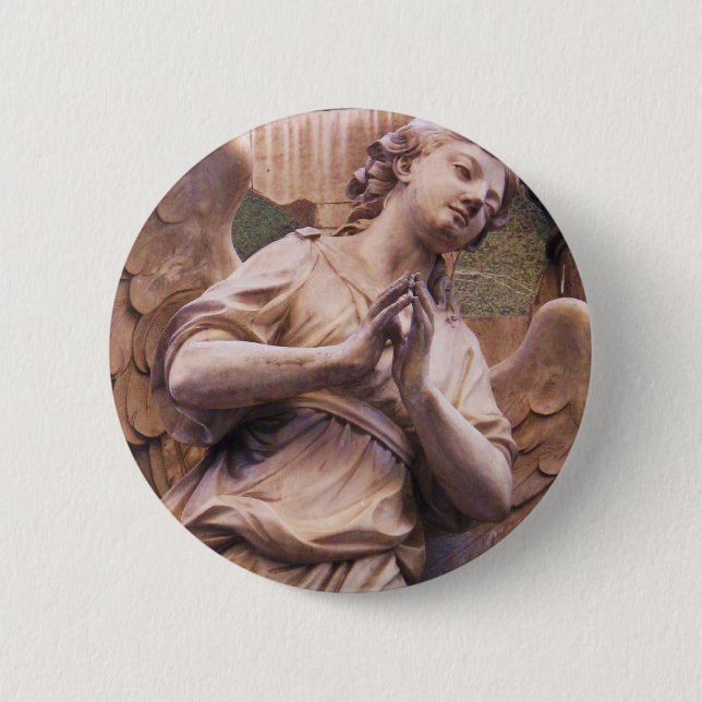Badge Rond 5 Cm Ange paisible de la Renaissance (Devant)