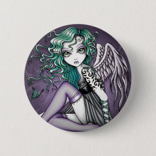 Badge Rond 5 Cm Ange tatoué mignon de Malory