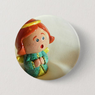 Badge Rond 5 Cm Ange vert II