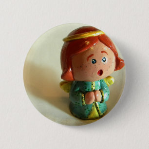 Badge Rond 5 Cm Ange vert V