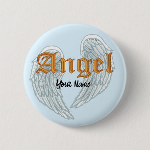Badge Rond 5 Cm Ange Wings Pin