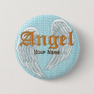 Badge Rond 5 Cm Ange Wings Pin