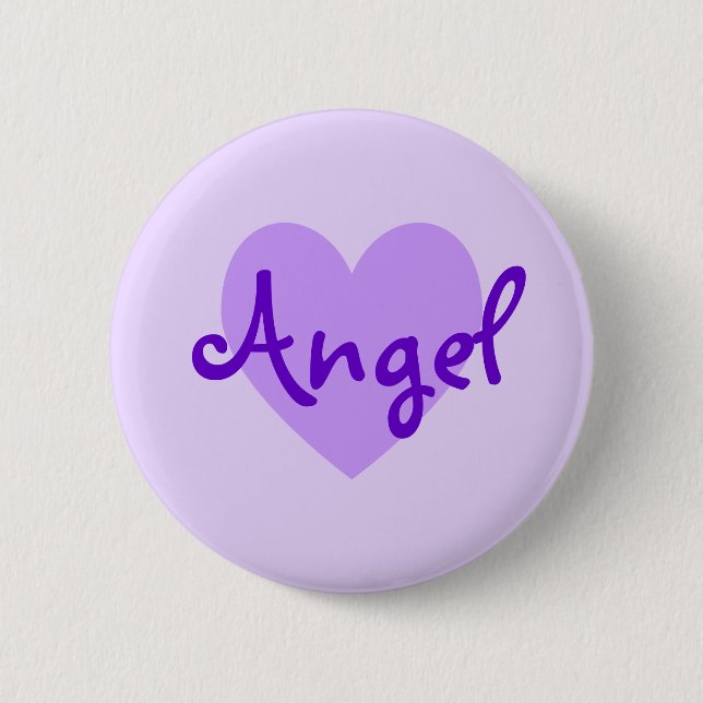 Badge Rond 5 Cm Angel en violet (Devant)