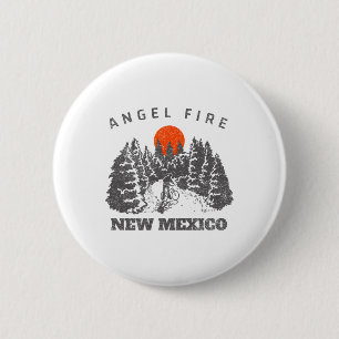Badge Rond 5 Cm Angel Fire Nouveau-Mexique VTT Randonnée Voyage