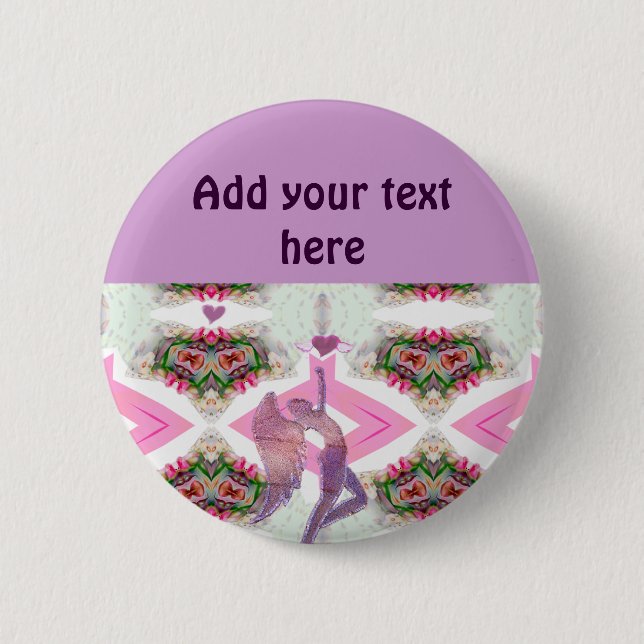 Badge Rond 5 Cm Angel Love_ (Devant)