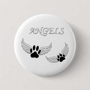 Badge Rond 5 Cm Angel Pet Animaux