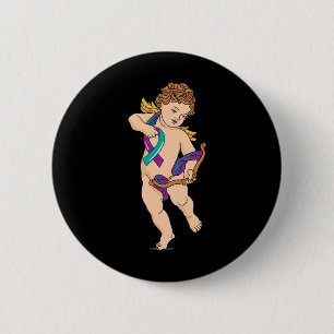 Badge Rond 5 Cm Angel Ribbon Santé mentale Prévention du suicide A