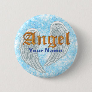 Badge Rond 5 Cm Angel Wings