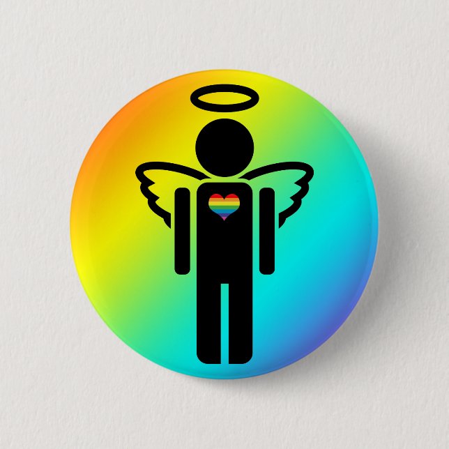 Badge Rond 5 Cm angélique. (Devant)