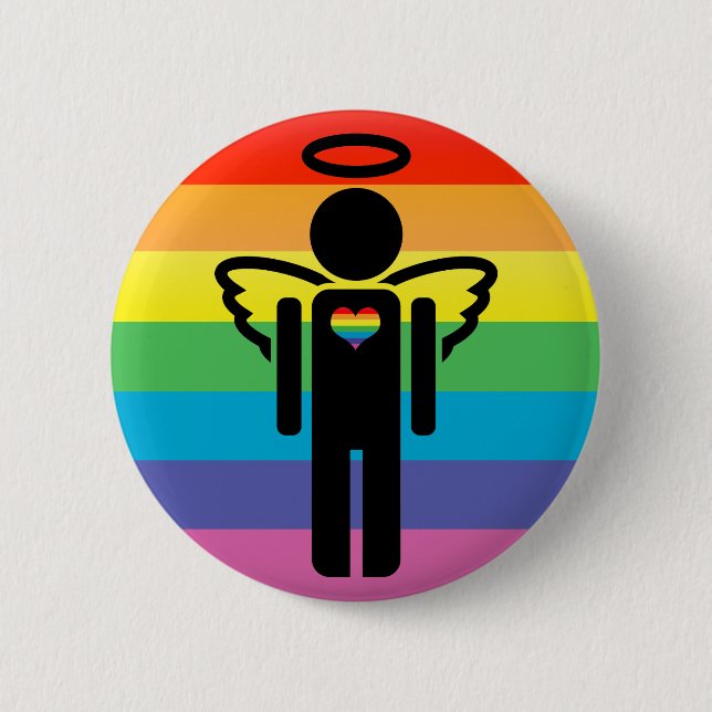 Badge Rond 5 Cm angélique. (Devant)