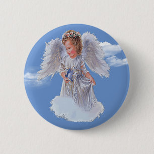 Badge Rond 5 Cm Anges