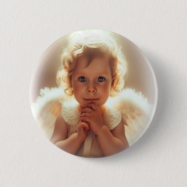 Badge Rond 5 Cm Anges bébés (Devant)