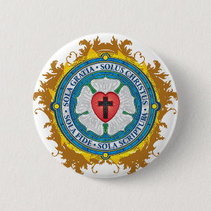 Badge Rond 5 Cm Anges croisés chrétiens de Dieu de Jésus de ros