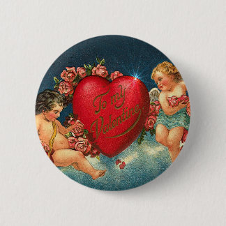 Badge Rond 5 Cm ANGES et COEURS par SHARON SHARPE