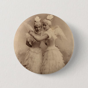 Badge Rond 5 Cm Anges victoriens