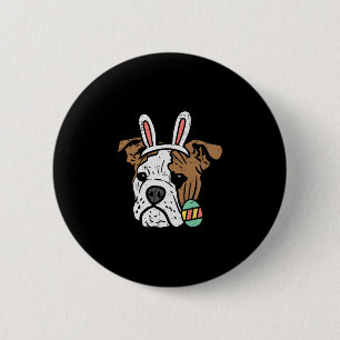 Badge Rond 5 Cm Anglais Bulldog Bunny Propriétaire Amoureux des ch