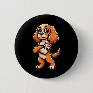Badge Rond 5 Cm Anglais Er Espagnol I Love Maman Funny Chien Tatto