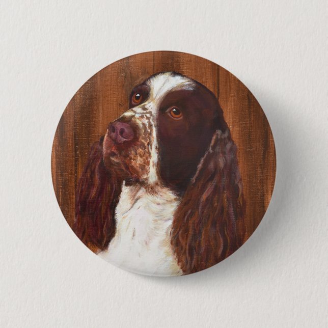 Badge Rond 5 Cm Anglais Springer Spaniel (Devant)
